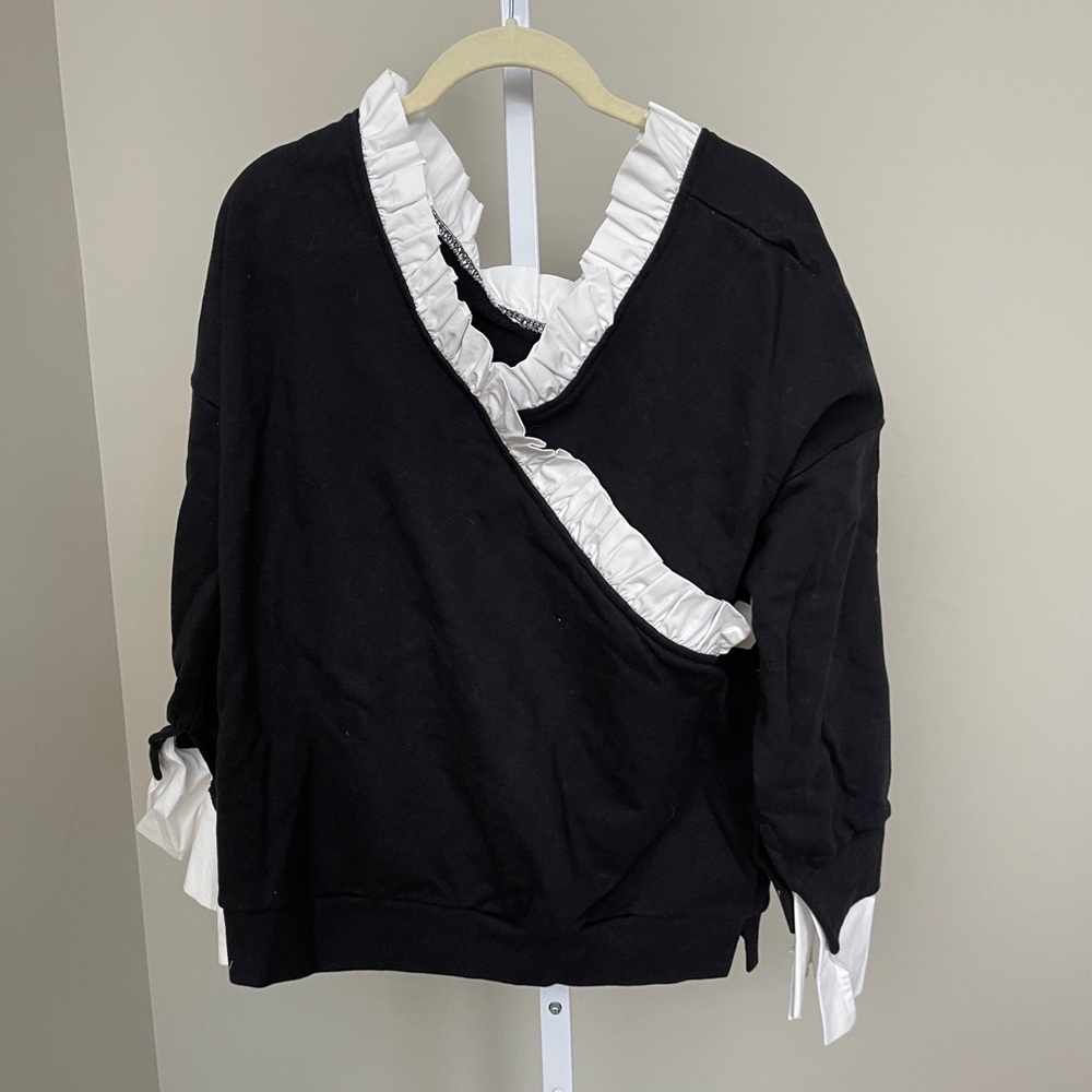 Black Party black & white top - Picture 1 of 4